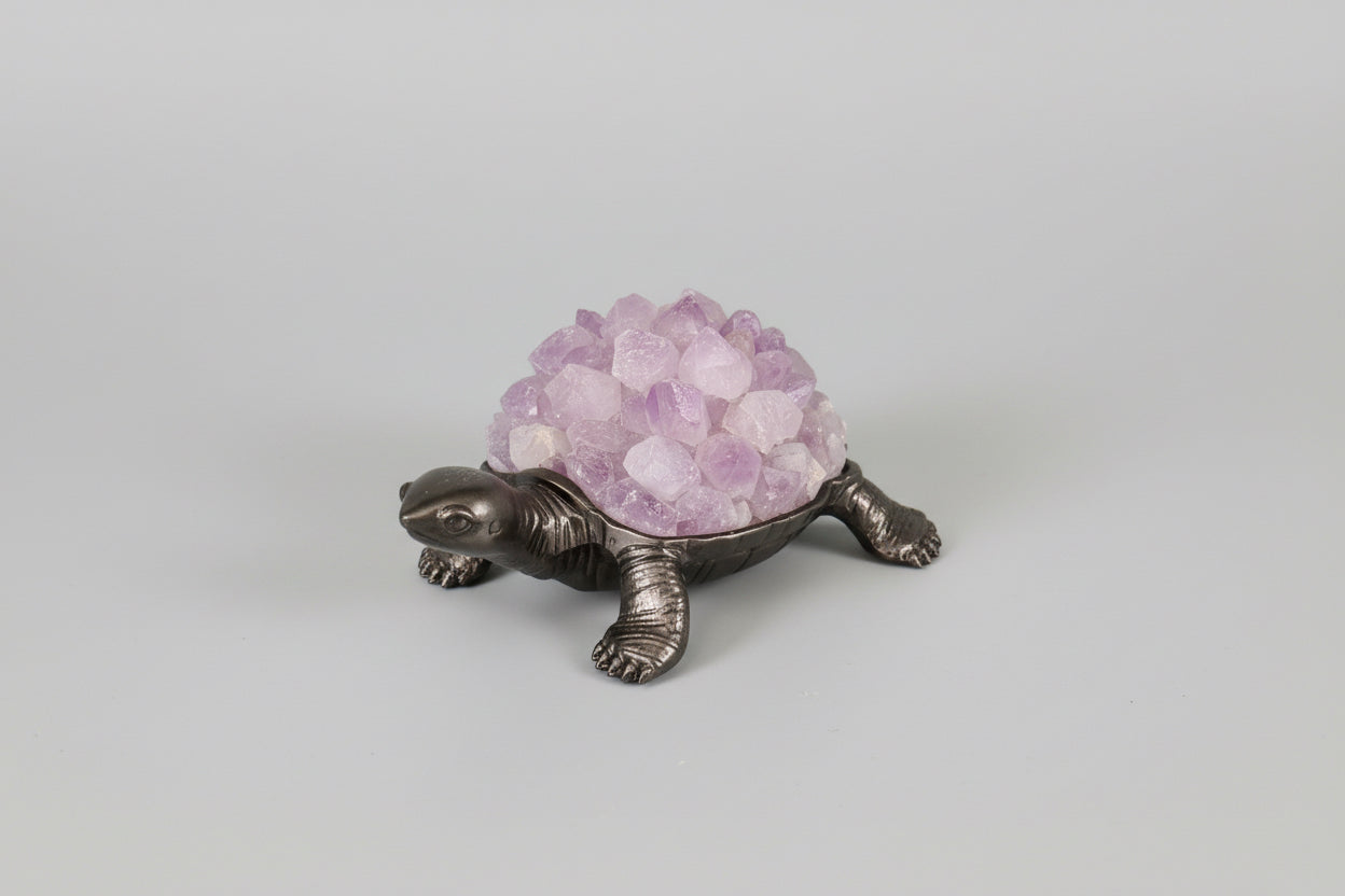 Amethyst Gemstone Turtle Light