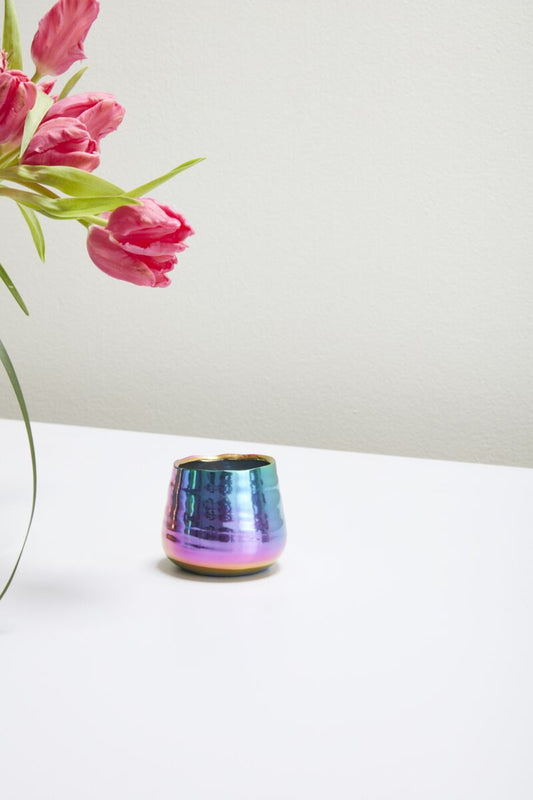 Colorful Iridescent Small Pot