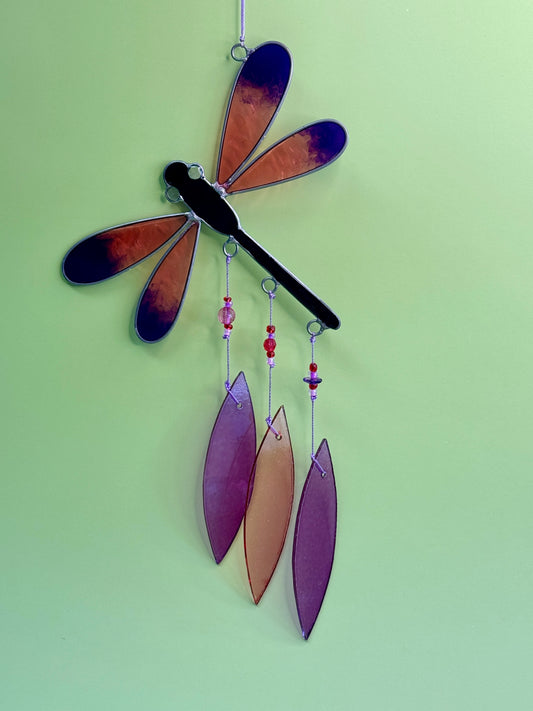 Purple Dragonfly Suncatcher