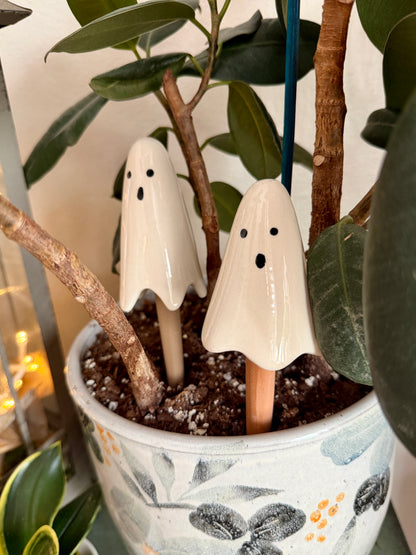 Ceramic Ghost Plant Stick Set