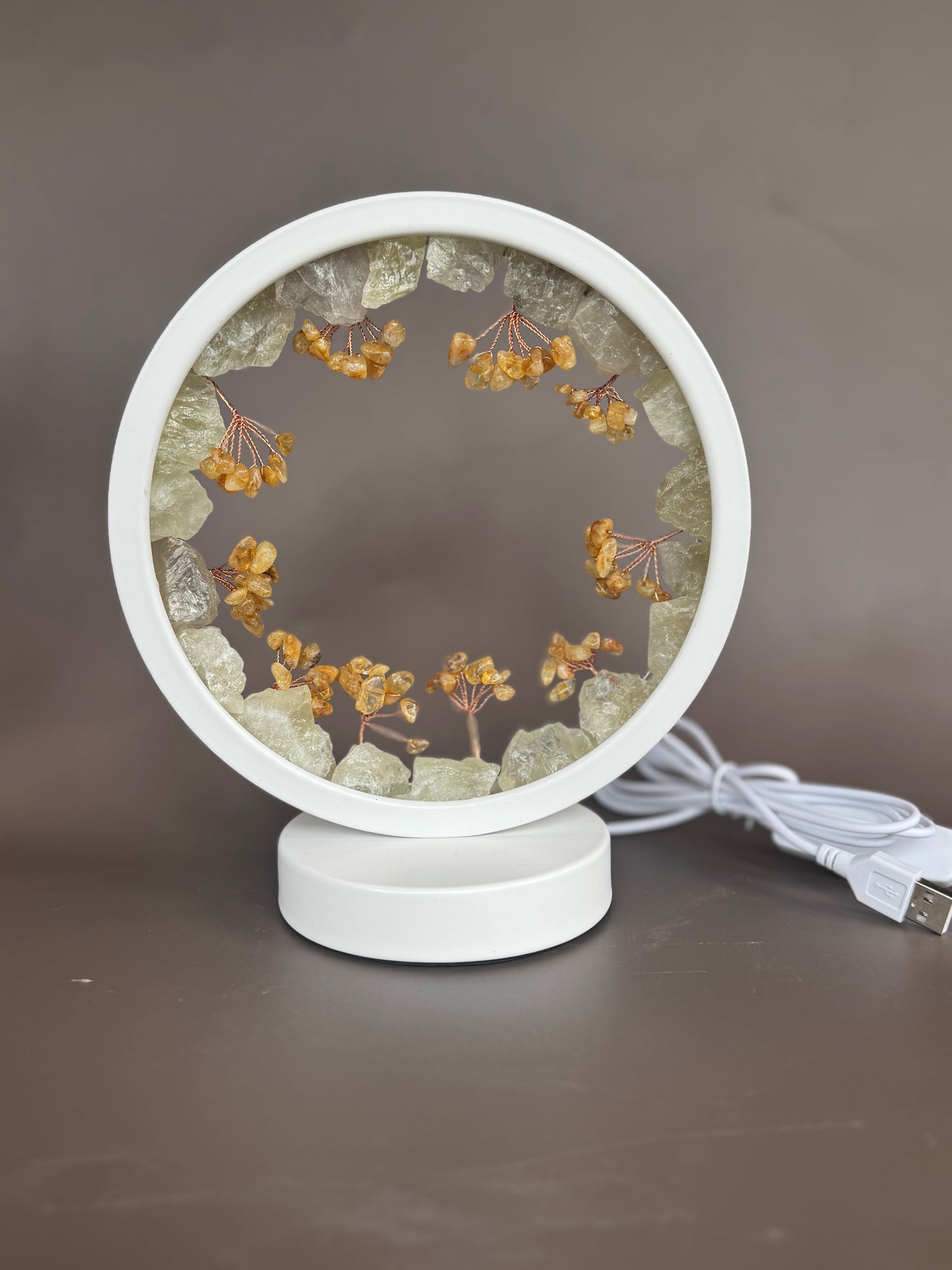 Round Gemstone Lamp