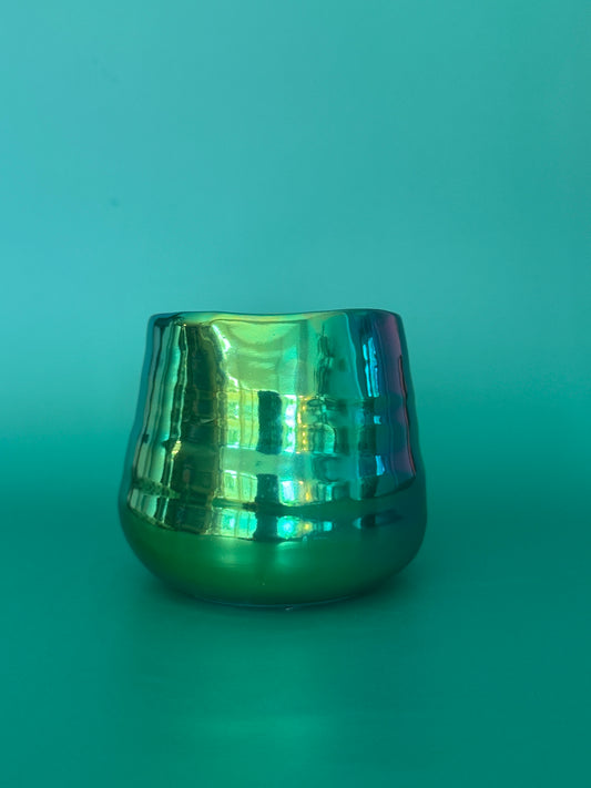 Colorful Iridescent Small Pot