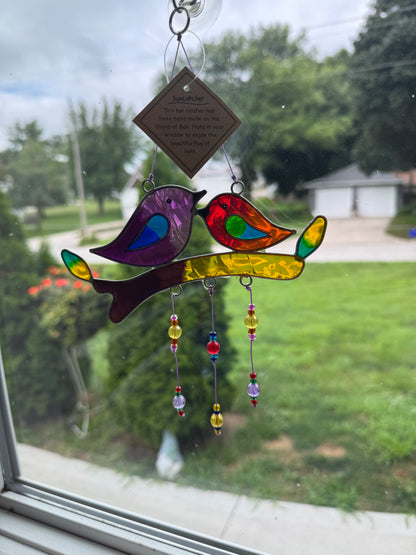 Lovebirds Suncatcher