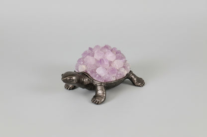 Amethyst Gemstone Turtle Light