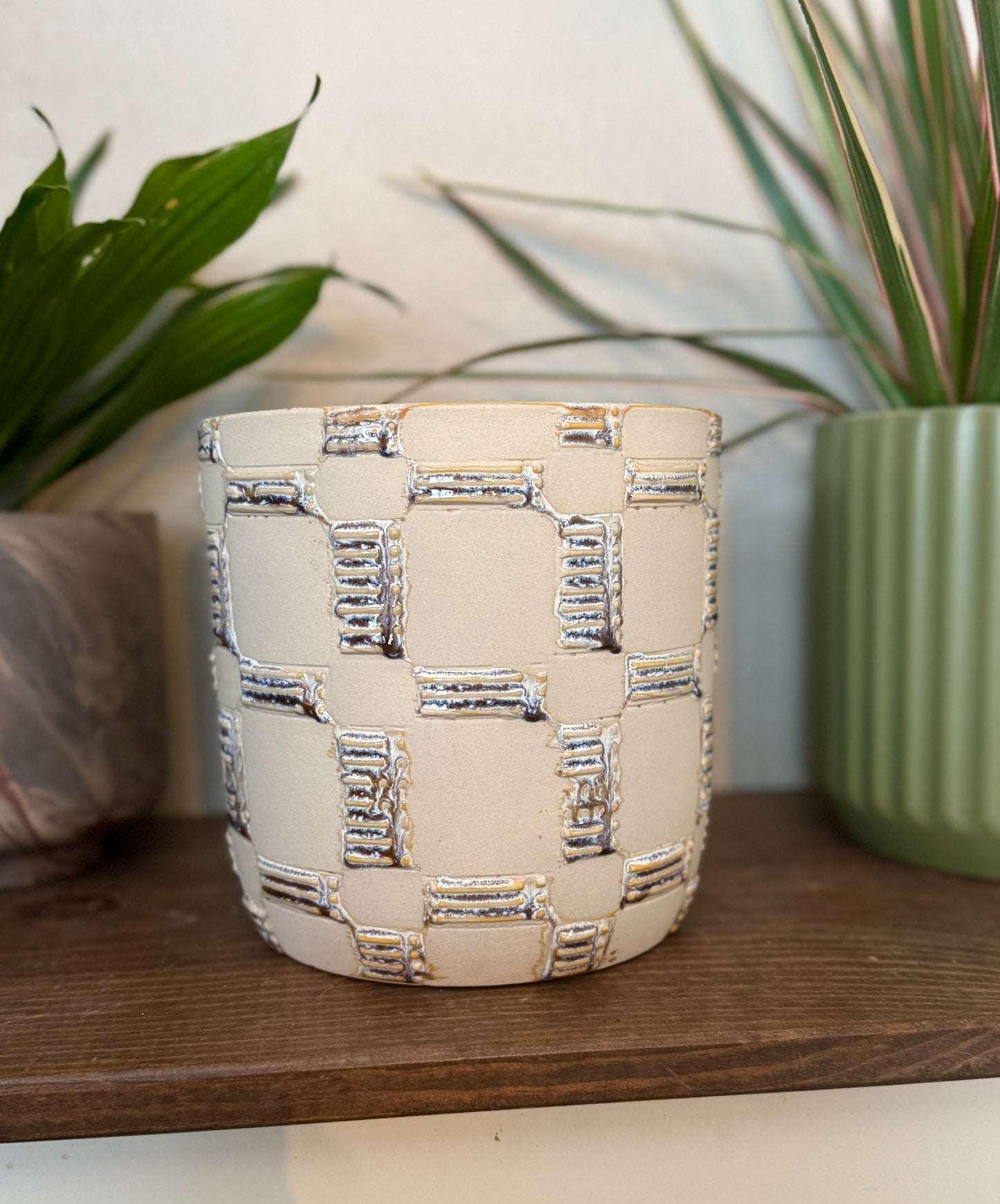 Anselm Pot with Neon Pothos