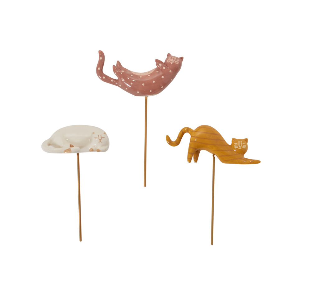 Curious Cats Plant Stick Set