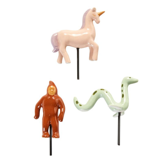 Mythical Creatures Plant Sticks Set of 3