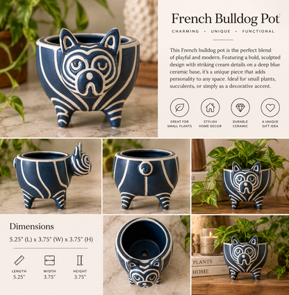 French Bulldog Planter